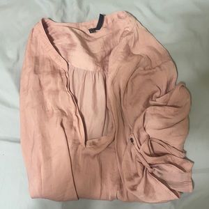 Light pink silk like work blouse